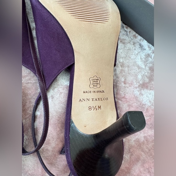 🍁Ann Taylor Violet Suede Sling-backs - Picture 7 of 10
